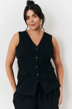 Longline Button Through Waistcoat