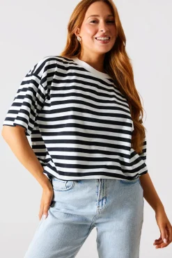 Longline Striped T-Shirt