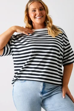 Longline Striped T-Shirt