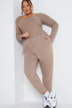 Long Sleeved Ribbed Square Neck Bodysuit