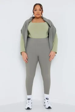 Long Sleeved Ribbed Square Neck Bodysuit