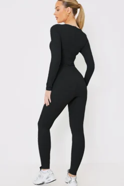 Long Sleeve Scoop Neck Unitard