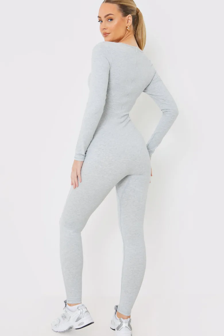 Long Sleeve Scoop Neck Unitard