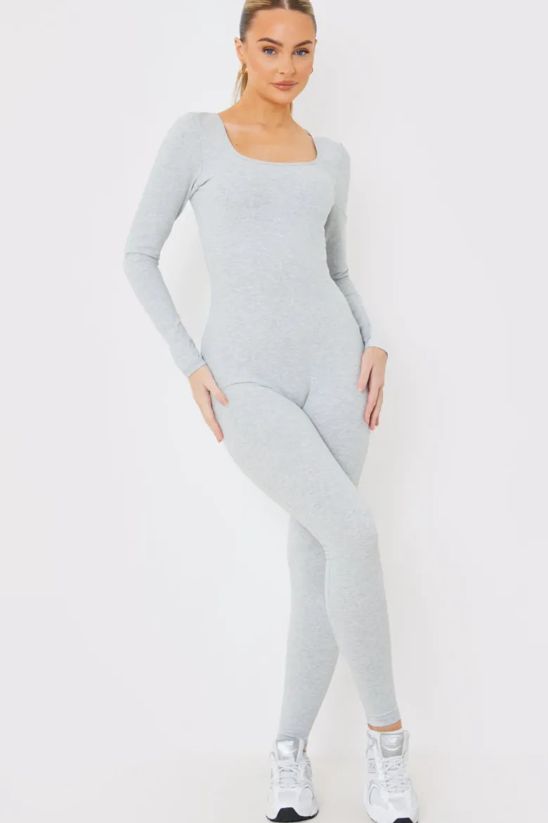 Long Sleeve Scoop Neck Unitard