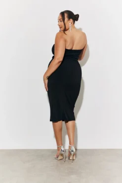 Magic Sculpting Bandeau Bodycon Midi Dress