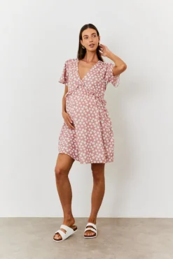 Maternity Floral Print Skater Dress