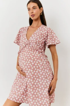 Maternity Floral Print Skater Dress