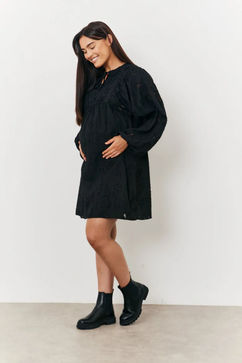 Maternity Tie Detail Smock Dress