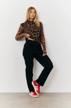 Mesh Leopard Top