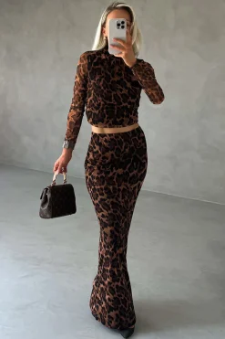 Mesh Leopard Top