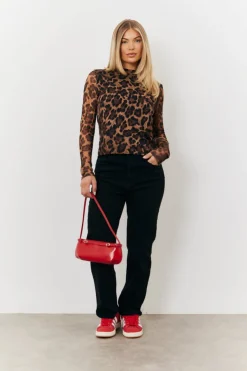 Mesh Leopard Top