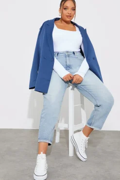 More Sustainable Ribbed Square Neck Bodysuit