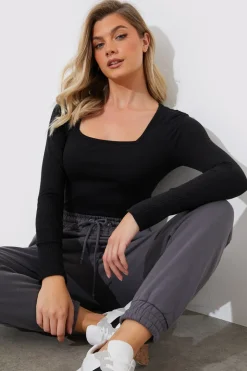 More Sustainable Ribbed Square Neck Bodysuit