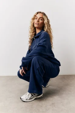 Navy Fits Graphic Straight Leg Co-Ord Jogger
