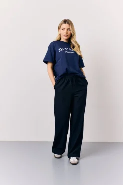 Navy Graphic Slogan T-Shirt