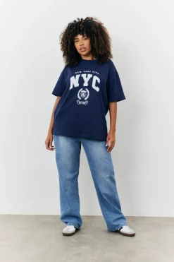 NYC Printed Graphic Varsity T-Shirt