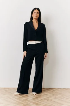 Occasion Black Cropped Tux Blazer