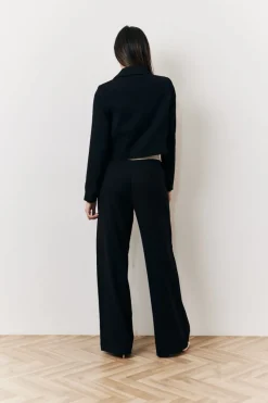 Occasion Black Cropped Tux Blazer