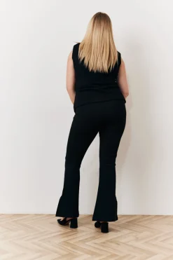 Occasion Black Flare Trousers