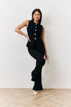 Occasion Black Flare Trousers