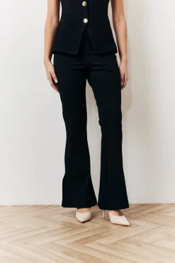 Occasion Black Flare Trousers