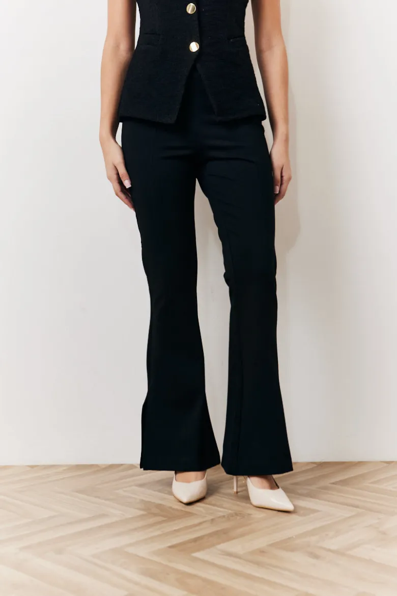 Occasion Black Flare Trousers