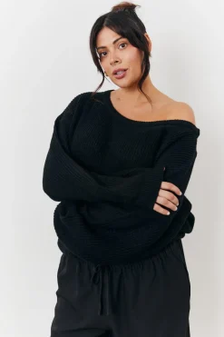 Off Shoulder Knit Jumper