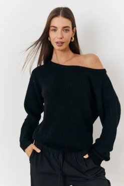 Off Shoulder Knit Jumper