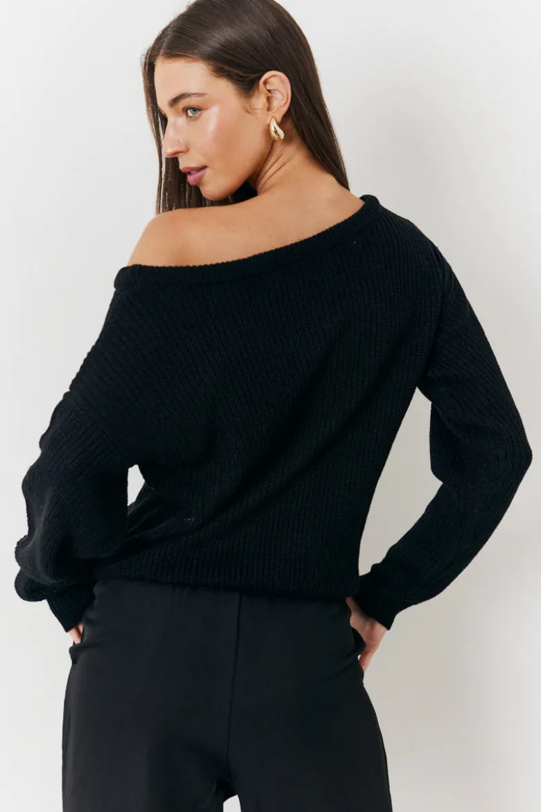 Off Shoulder Knit Jumper