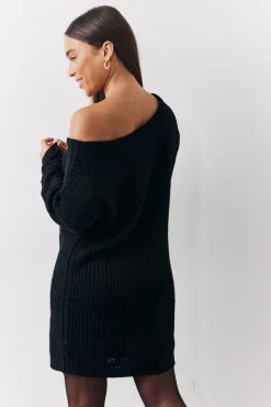 Off The Shoulder Knitted Dress