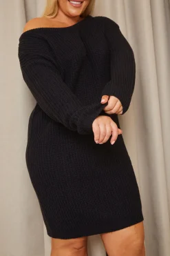Off The Shoulder Knitted Dress
