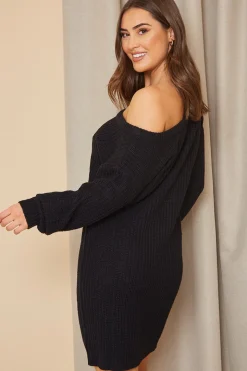 Off The Shoulder Knitted Dress