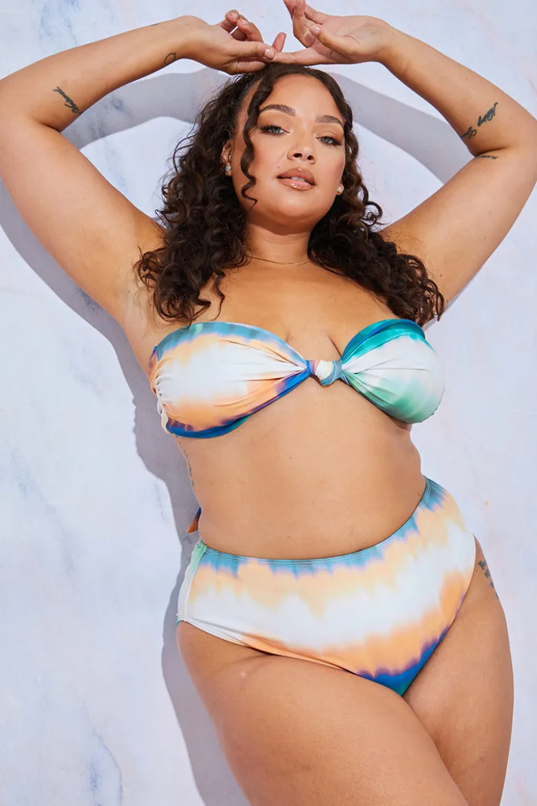 Ombre Bandeau Bikini Top