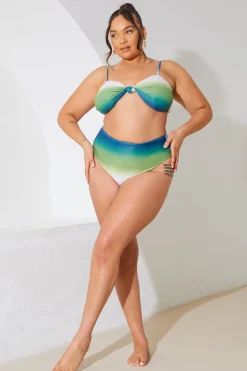 Ombre Bandeau Bikini Top