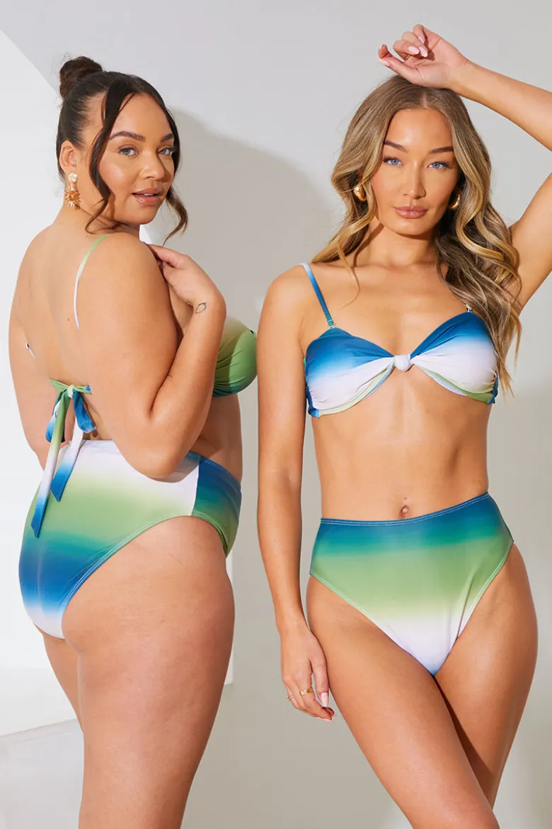 Ombre Bandeau Bikini Top