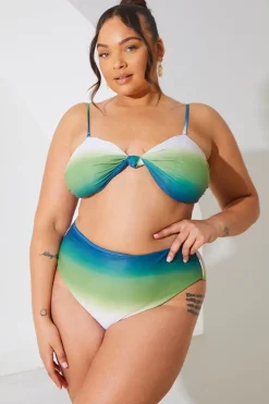 Ombre Bandeau Bikini Top