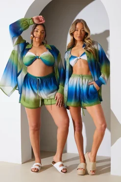 Ombre Chiffon Beach Co-Ord Shirt
