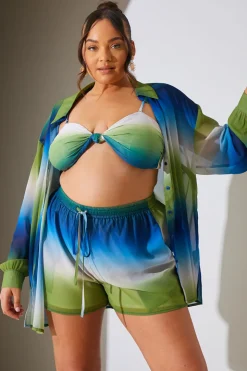 Ombre Chiffon Beach Co-Ord Shirt