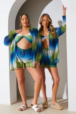 Ombre Chiffon Floaty Co-Ord Beach Shorts