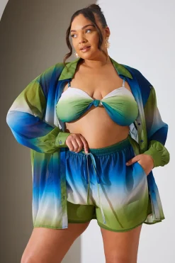 Ombre Chiffon Floaty Co-Ord Beach Shorts