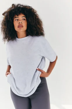Oversized Boyfriend Embroidered Sleeve T-Shirt