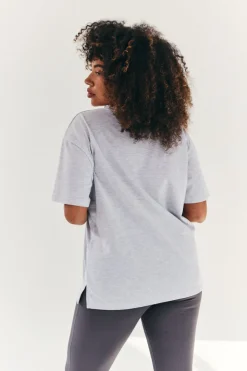 Oversized Boyfriend Embroidered Sleeve T-Shirt