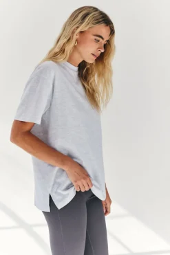 Oversized Boyfriend Embroidered Sleeve T-Shirt