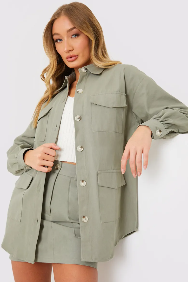 Oversized Utility Cargo Jacket