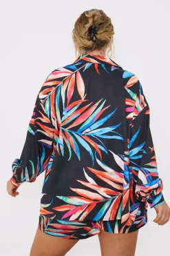 Palm Print Co-Ord Beach Shirt