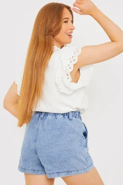 Paper Bag Denim Short