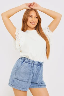 Paper Bag Denim Short