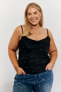 Pearl Embellished Cami Top