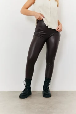 Perfect Sculpting High Waisted Leather Look Leggings