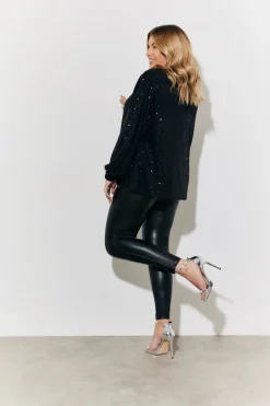 Perfect Sculpting High Waisted Leather Look Leggings